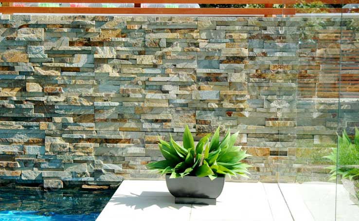 Norstone Natural Stone Veneer Pool Wall